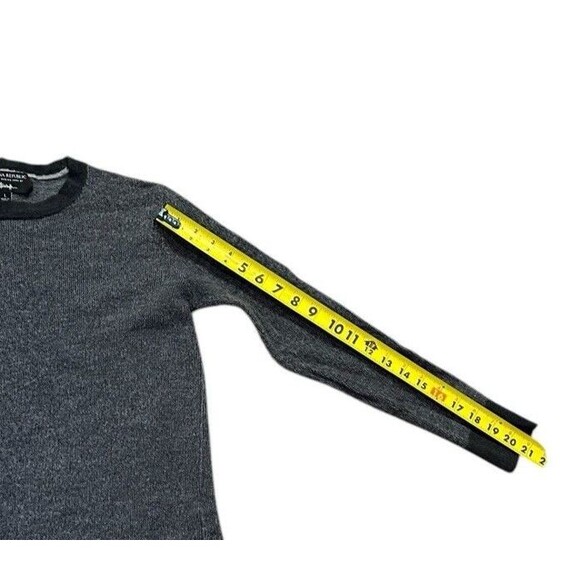 Banana Republic Italian fine Marino yarn by Baruffa sweater gray small pullover - Picture 7 of 11